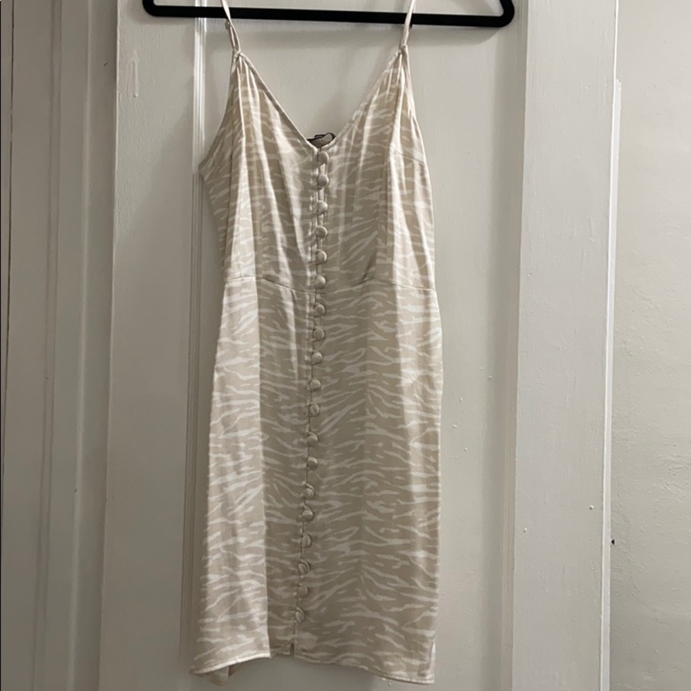 Abercrombie and Fitch Animal Print Silk Slip Dress